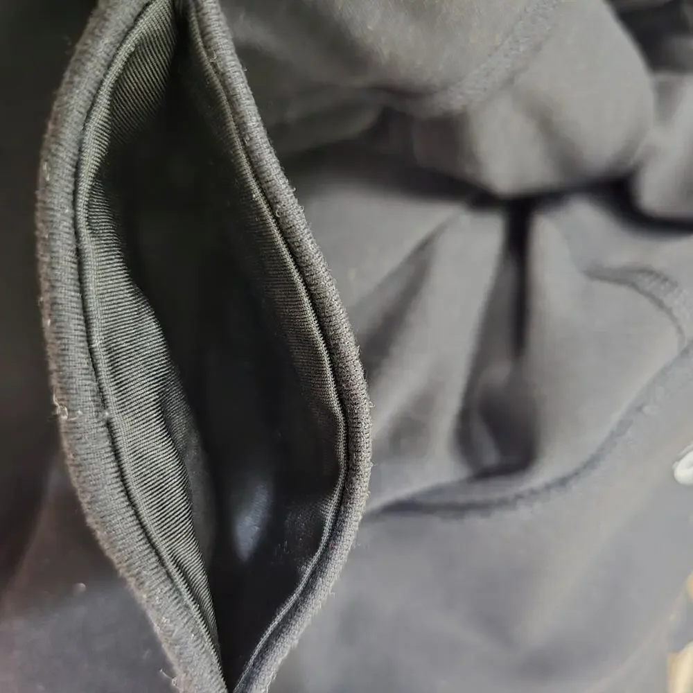 Alo Black Ribbed Athletic Leggings Capri sz Med